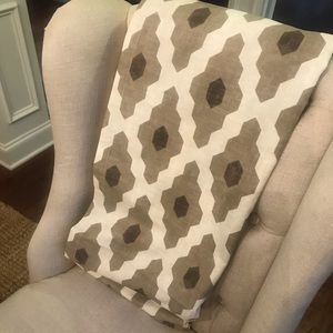 A pair of West Elm bazaar drapes